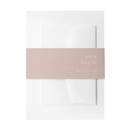 Dusty Boho | Rose Einladung Bauchband Einladungsbanderole