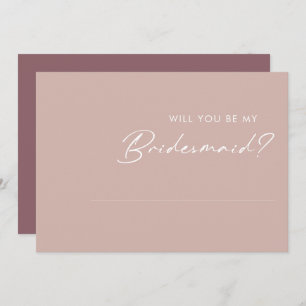 Dusty Boho Rose et carte de proposition de femme d