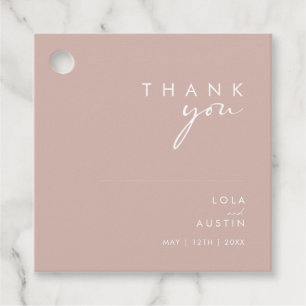 Dusty Boho   Rose und Lila Dankeschön Sie für Tags Geschenkanhänger