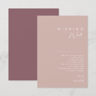Dusty Boho   Rose und Lila Hochzeit wünschend gut Begleitkarte