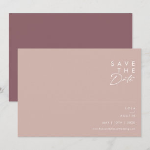 Dusty Boho Rose und Lila Horizontal Gerettet Save The Date