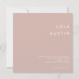 Dusty Boho | Rose und Lila Square Wedding Einladung