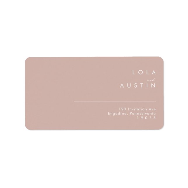 Dusty Boho | Rose Wedding RSVP Adressenzeichen Adressaufkleber (Vorne)