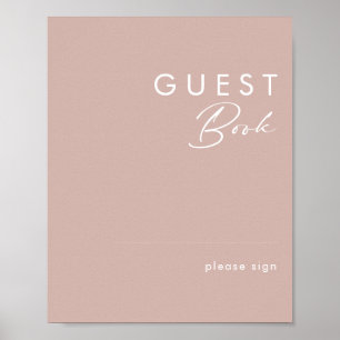 Dusty Boho   Rosen Guest Book Sign Poster