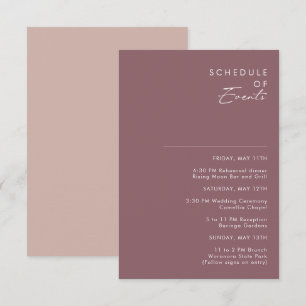 Dusty Boho   Veranstaltungskalender für Lila Veran Begleitkarte