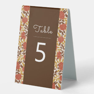 Dusty Brunt Orange Peony Blume Hochzeit im Herbst Tischaufsteller