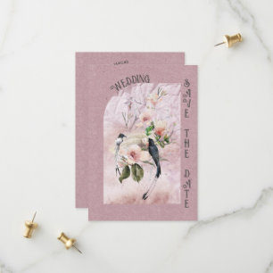 Dusty Burgund Magnolia Blüten und Hochzeiten von V Save The Date