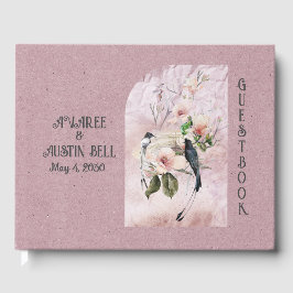 Dusty Burgundy und Magnolia Blossom Gästebuch