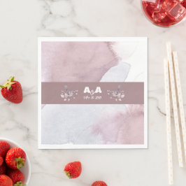 Dusty Burgundy Watercolor Serviette