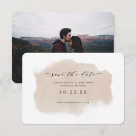 Dusty Champagne Watercolor Foto Save the Date