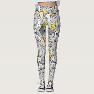 Dusty Cockatiels-Leggings Leggings