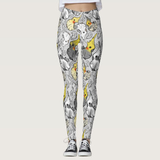 Dusty Cockatiels-Leggings Leggings