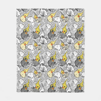 Dusty Cockatiels Throw Fleece Blanken