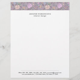 Dusty Colors Whimsical Floral Modern Briefbogen