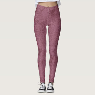 Dusty Deep Rose Süde Frauen Leggings 