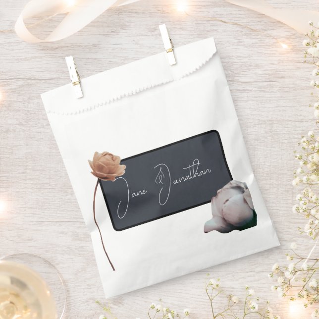 Dusty dunkelblau minimale Blüte Geschenktütchen (Ausgeschnitten)