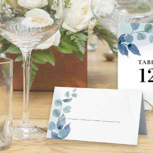 Dusty Eucalyptus Watercolor Foliage Wedding Platzkarte