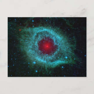 Dusty Eye of Helix Nebula by Spitzer Telescope Postkarte