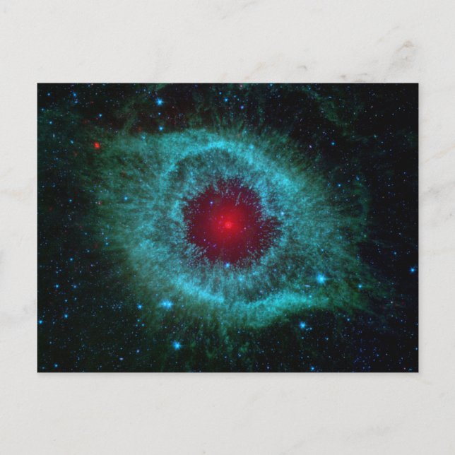Dusty Eye of Helix Nebula by Spitzer Telescope Postkarte (Vorderseite)