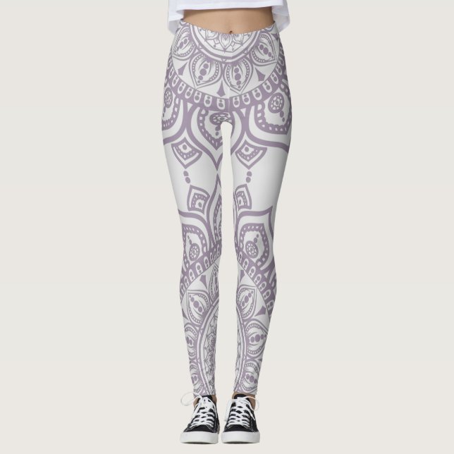Dusty Farbe der Passionsfrucht Yoga Workout lila Leggings (Vorderseite)