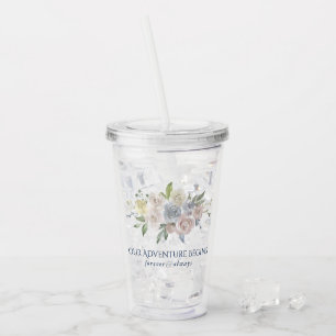 Dusty Floral Pastel Adventure fängt Keepake an Acryltrinkbecher