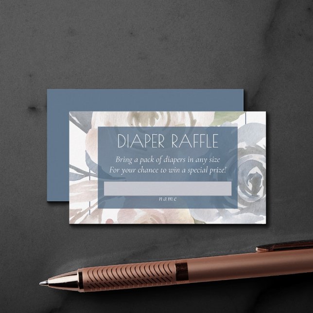 Dusty Floral | Raffel für Babydusche Begleitkarte (Von Creator hochgeladen)