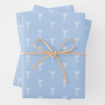 Dusty French Blue Christmas Classic Coquette Bow