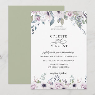 Dusty Garden Floral Faire-part de mariage