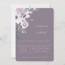 Dusty Garden Violet Hochzeit Einladung