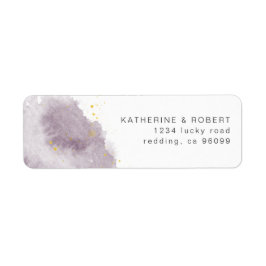 Dusty Gold und Mauve Return Address Label