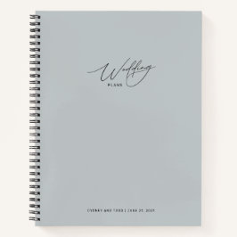 Dusty Gray Wedding Plans Notizbuch