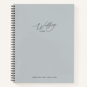 Dusty Gray Wedding Plans Notizbuch