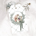 Dusty Green Christmas Wreath Foto Geschenkanhänger<br><div class="desc">Weihnachts-Foto-Geschenktag mit einem einfachen Weihnachtskranz. Für eine weiter gehende Anpassung dieses Designs klicken Sie bitte auf die Schaltfläche "DESIGN TOOL" oben!</div>
