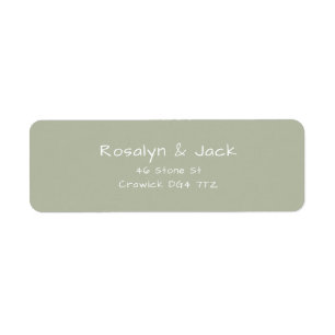 Dusty Green Lässig Handwriting Address Labels