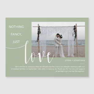 Dusty Green Modern Mini Script Magnet photo