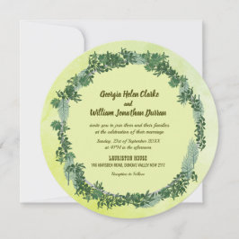 Dusty Green Rustic Wedding Einladung