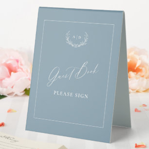 Dusty Hütte Gästebuch Hochzeitstisch Zelt-Zeichen Tischaufsteller
