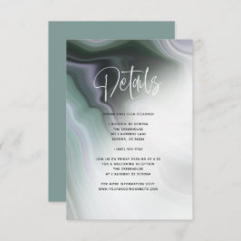 Dusty Jade Sage Green Violet Agate Details Einladung
