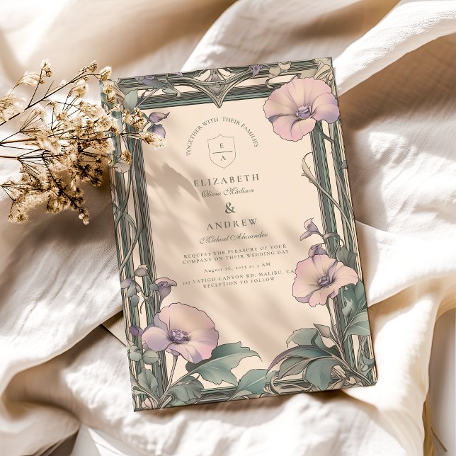 Dusty Lavender Frame Hochzeit Einladung (Von Creator hochgeladen)