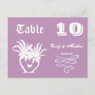 Dusty Lavender Lila Beach Hochzeit in Urlaubsort Postkarte