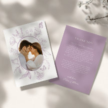Dusty Lavender Line Art Floral Butterfly Foto