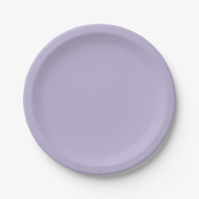 Dusty Lavender Solid Color Pappteller (Vorderseite)