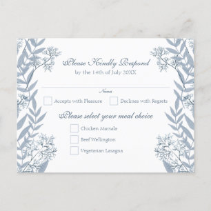 Dusty Light Blue Wedding Vintag Postcard UAWG Feiertagspostkarte
