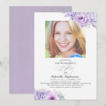 Dusty Light Purple Blumen Elegantes Beerdigungsfes