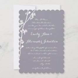 Dusty Lila Boho Wildblume Branch Wedding Einladung