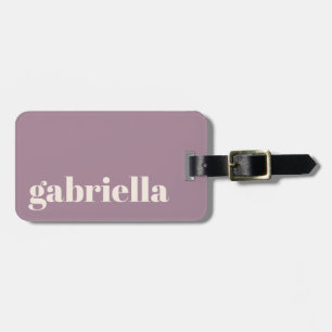Dusty Lila Bold Typografy Personalisiert Name Gepäckanhänger