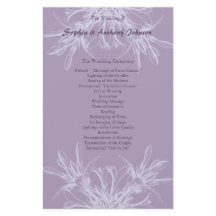 Dusty Lila Floral Wedding Program