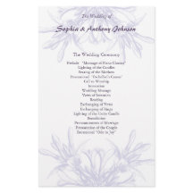 Dusty Lila Floral Wedding Program