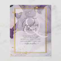 Dusty Lila Gold Alcohol INK Abstrakt Wedding