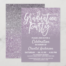 Dusty Lila Gray Imitats Glitzer Ombre Abschluss